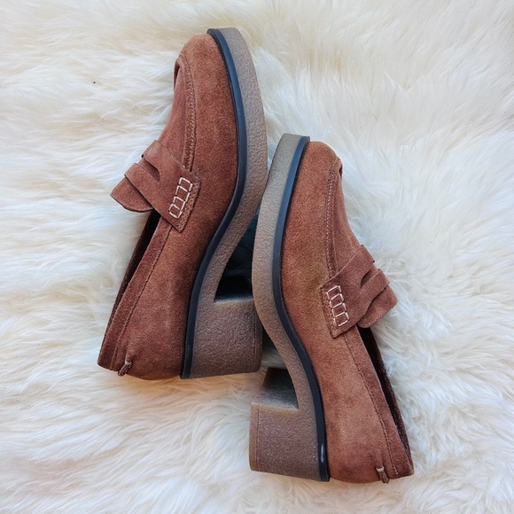 Boden Crepe Sole Heeled Loafers - Picture 4 of 7